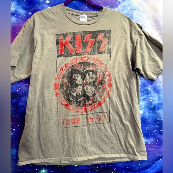 KISS Rock And Roll 76-77 Tour Graphic Band T-shirt Size XL - Picture 2 of 5